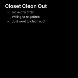 CLOSET CLEAN OUTTT